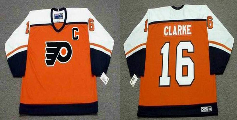 2019 Men Philadelphia Flyers #16 Clarke Orange CCM NHL jerseys->philadelphia flyers->NHL Jersey